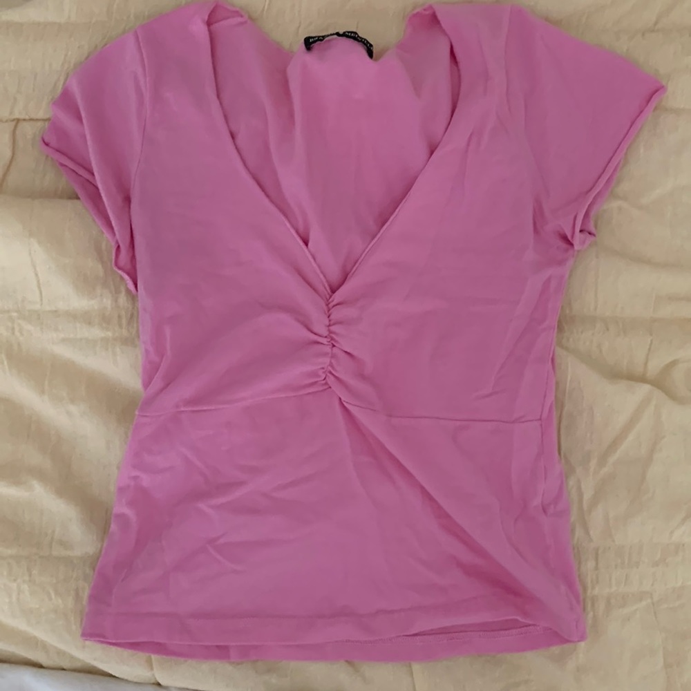 Pink Brandy Melville Cinched Tee